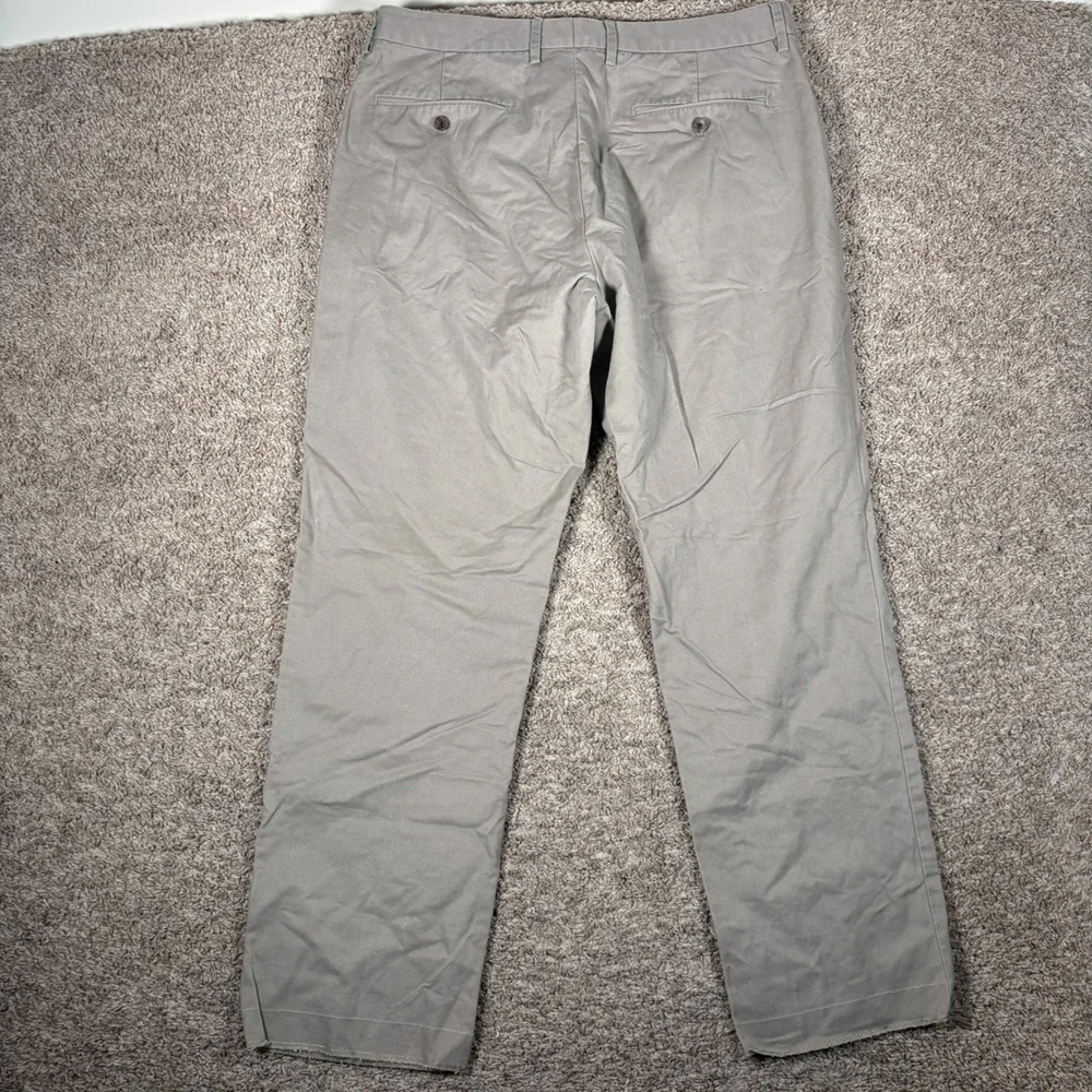 J. Crew Bedford Mens Khaki Tan Straight Leg Chino Pants‎ 36x32 Cotton Twill